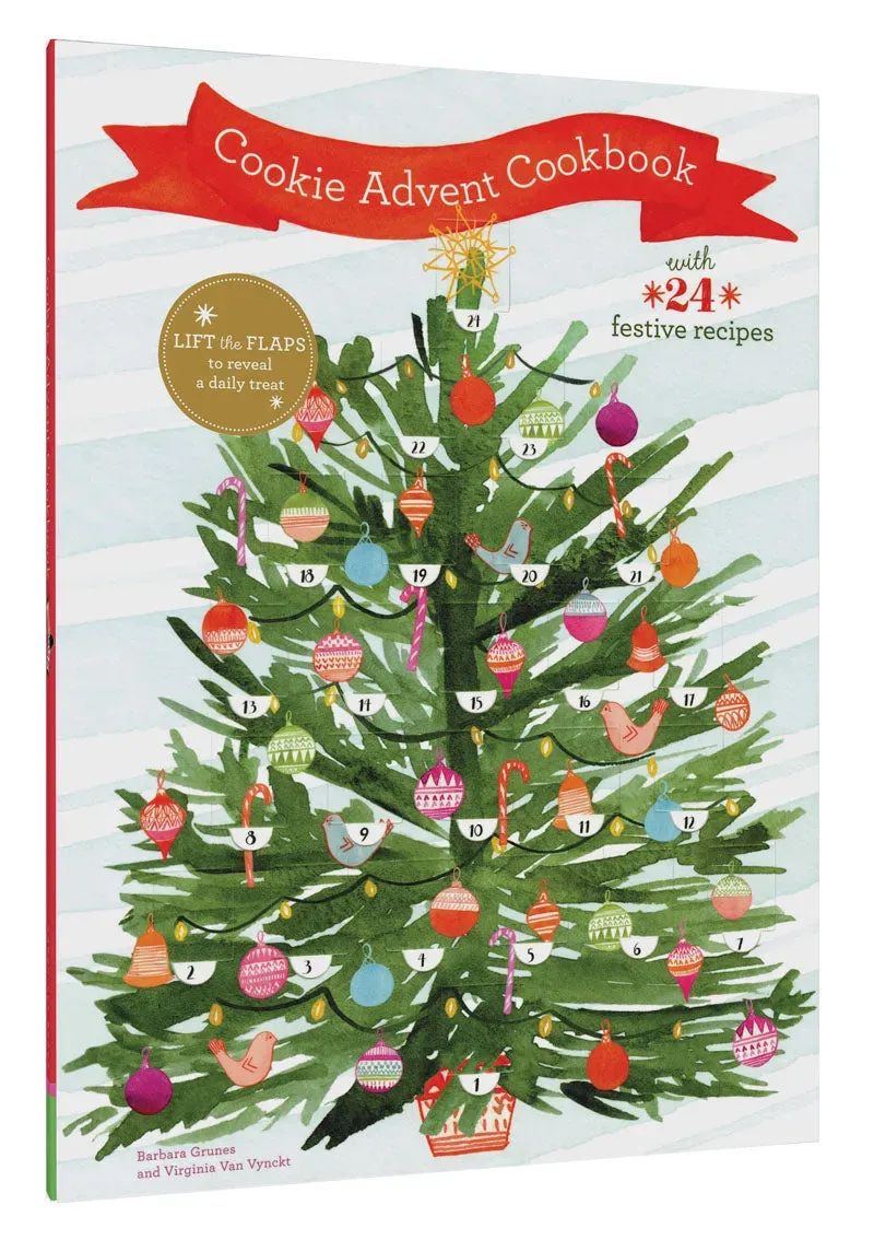 Chronicle Books Cookie Advent Cookbook innbundet 24 oppskrifter