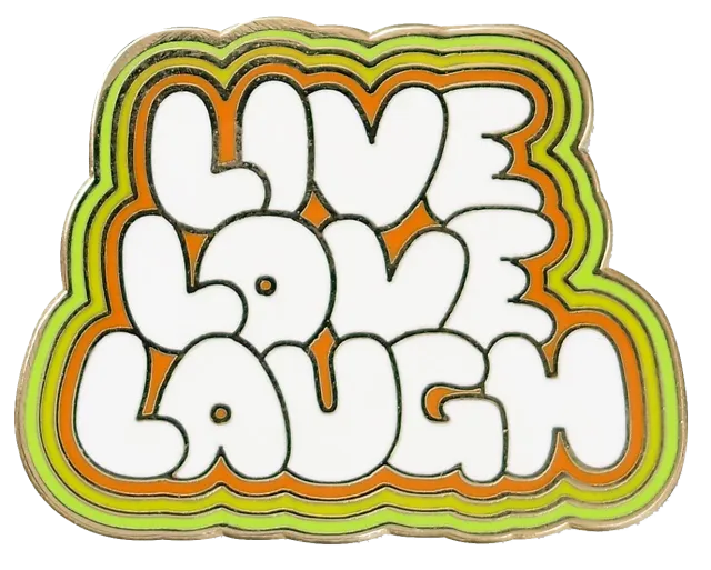 Peter Pauper Press Live Love Laugh emaljepin i gaveeske