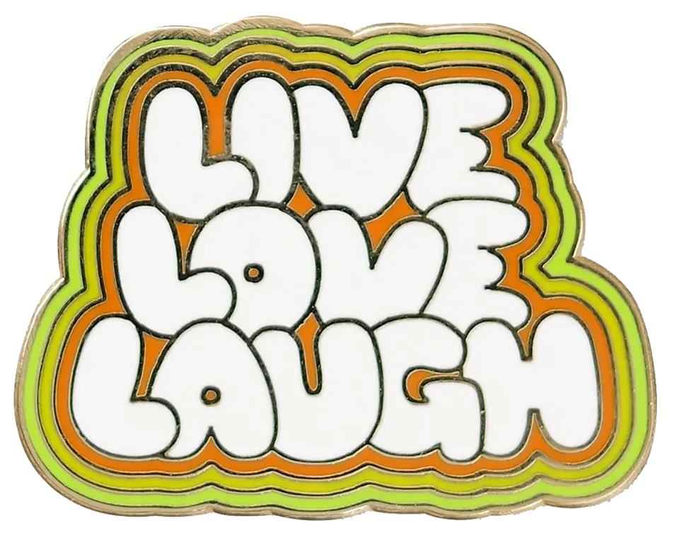 Peter Pauper Press Live Love Laugh emaljepin i gaveeske