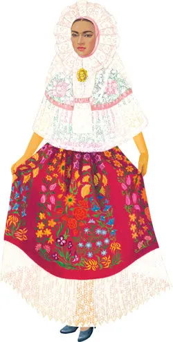 Abrams and Chronicle Frida Kahlo papirdukker 30 antrekk