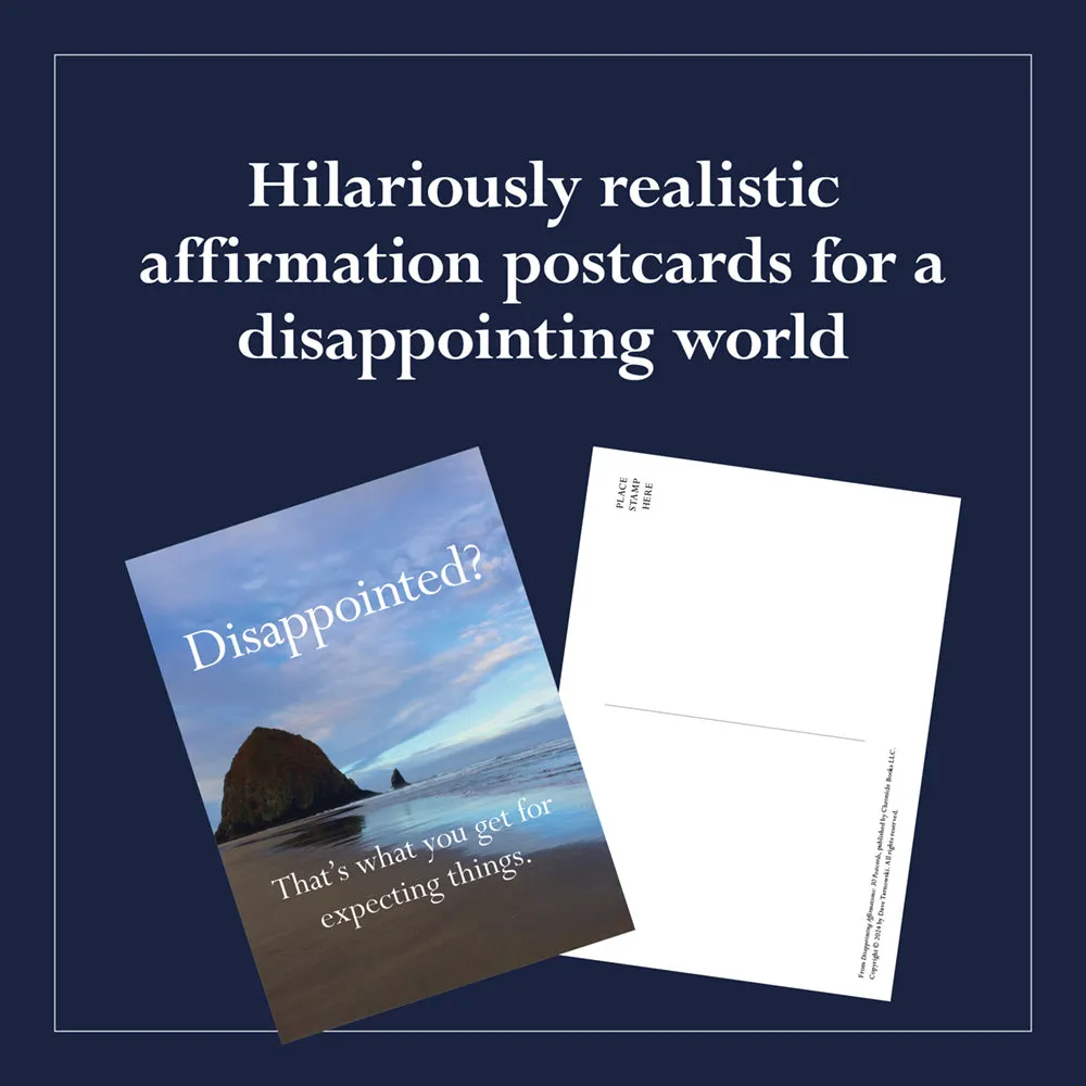Disappointing Affirmations 30 postkortbok humor gave