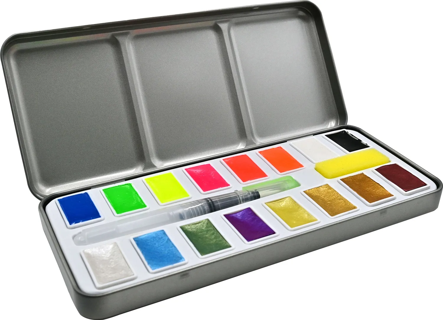 Peter Pauper Press Studio Series akvarellmaling 18 farger metallic