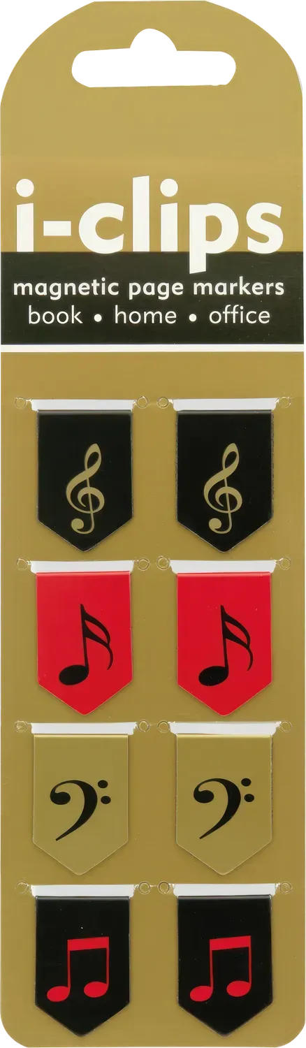 Peter Pauper Press Music i-clips bokmerke 8-pk magnetisk