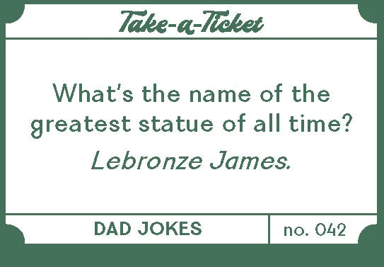 Chronicle Books Take-a-Ticket Dad Jokes 200 vitseske