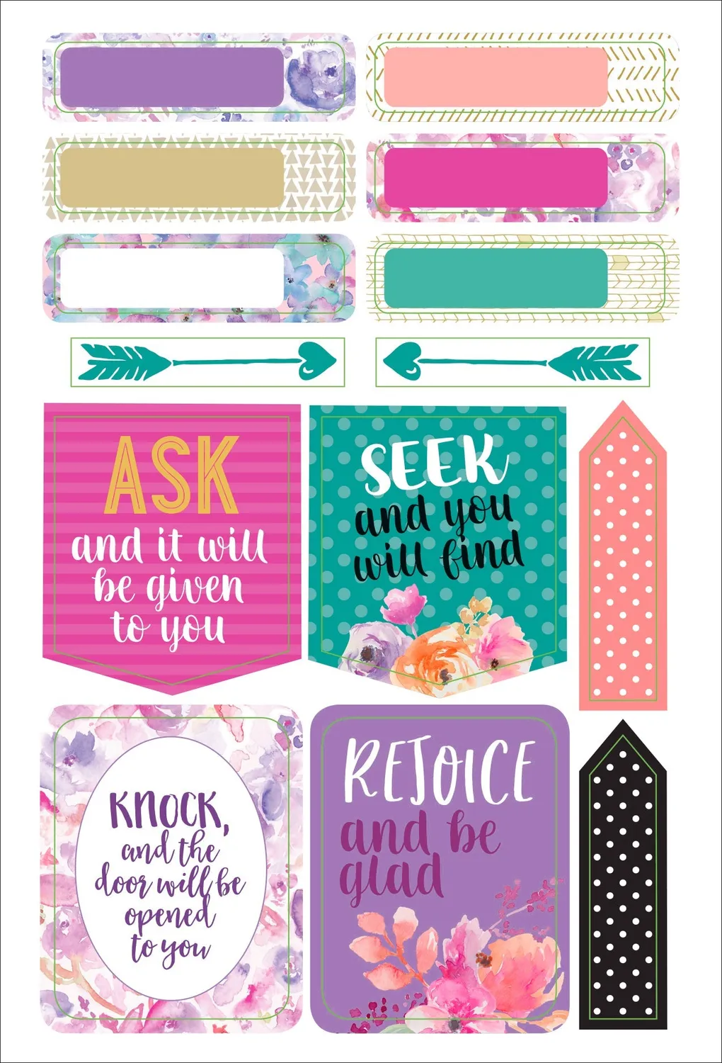 Essentials Faith planleggerklistremerker 150+ stk tro