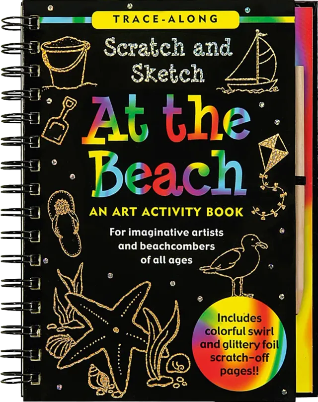Peter Pauper Press At the Beach Scratch and Sketch skrapebok