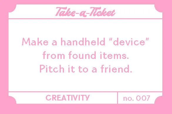 Take-a-Ticket Creativity 200 prompts idéboks gave