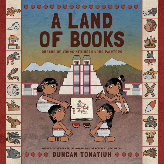 Abrams A Land of Books innbundet barnebok aztekere