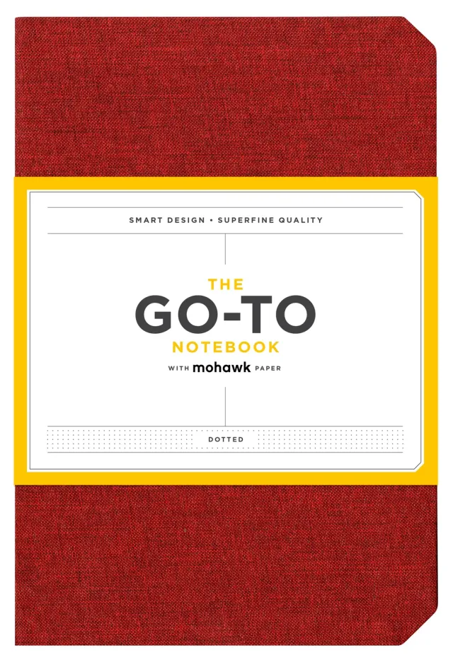 Abrams and Chronicle Go-To Notebook notatbok brick red dotted