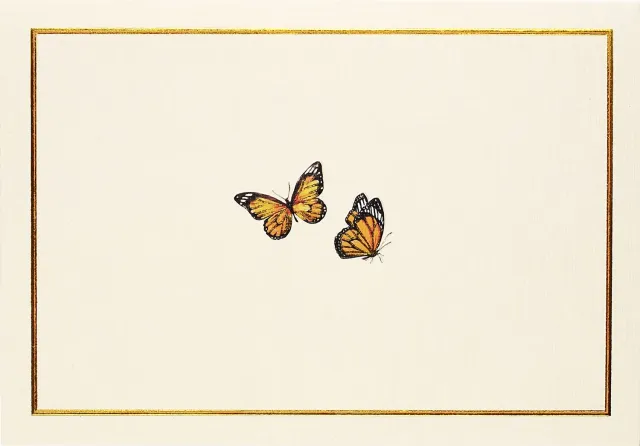 Peter Pauper Press Monarch Butterflies kort 14 stk gull