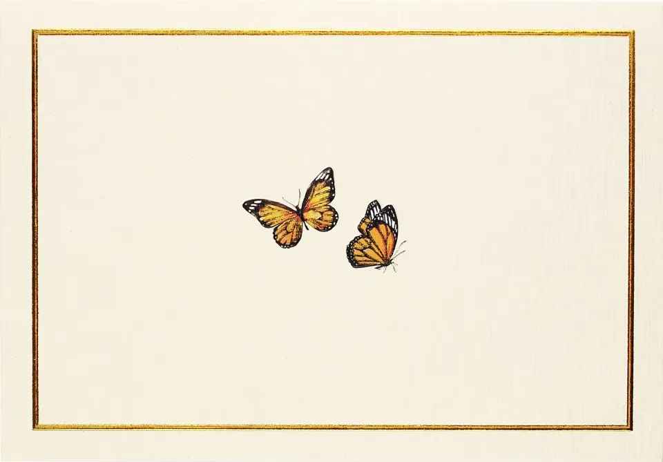Peter Pauper Press Monarch Butterflies kort 14 stk gull