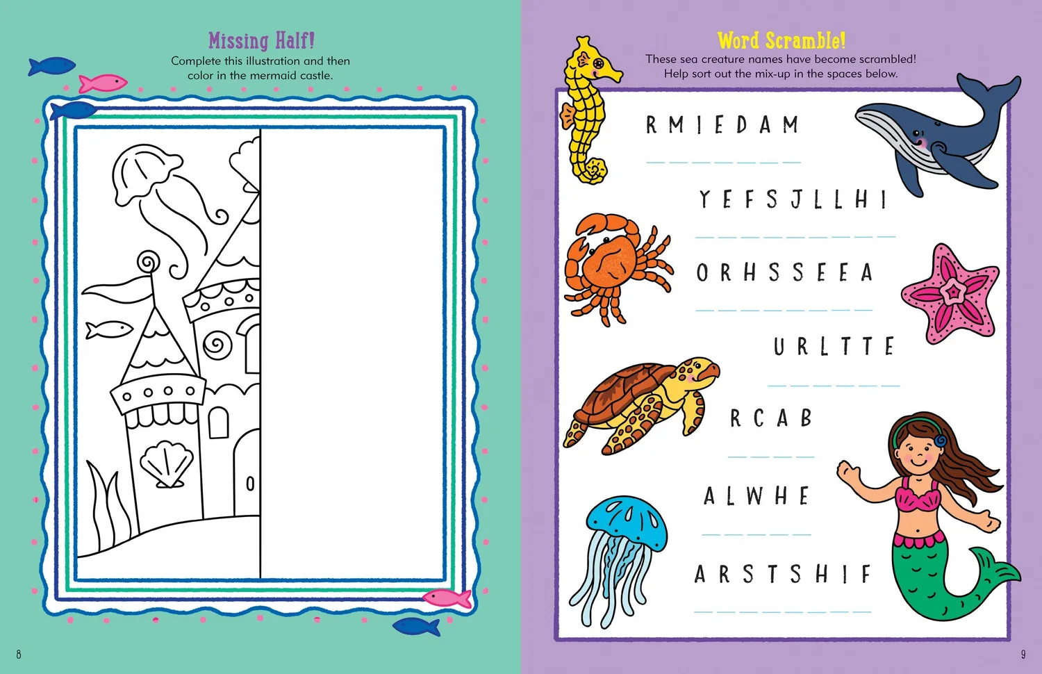 Peter Pauper Press Mermaids aktivitetsbok 64 sider