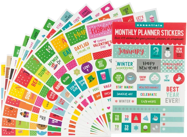 Peter Pauper Essentials Month By Month planleggerklistremerker