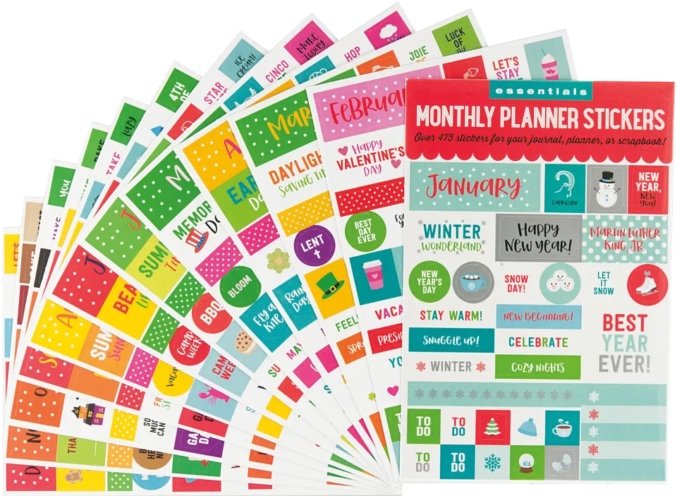 Peter Pauper Essentials Month By Month planleggerklistremerker
