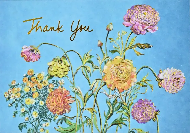 Peter Pauper Press Garden Blooms takkekort 14-pakning blanke