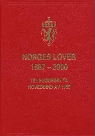 Bokia Norges lover 1687-2000 innbundet lovbok