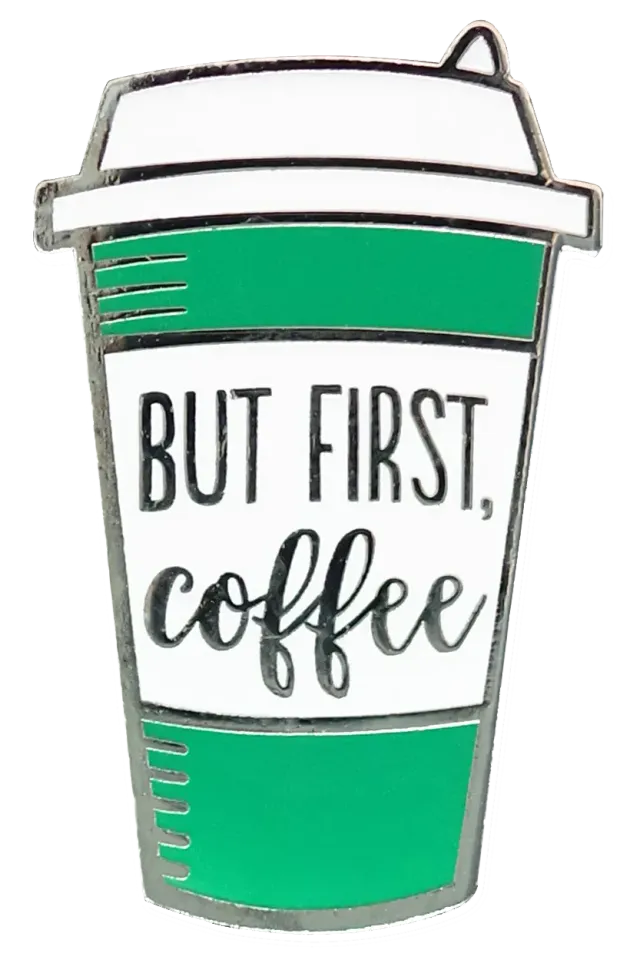 Peter Pauper Press But First, Coffee emaljepinne kaffe