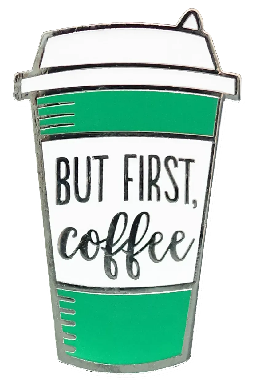 Peter Pauper Press But First, Coffee emaljepinne kaffe