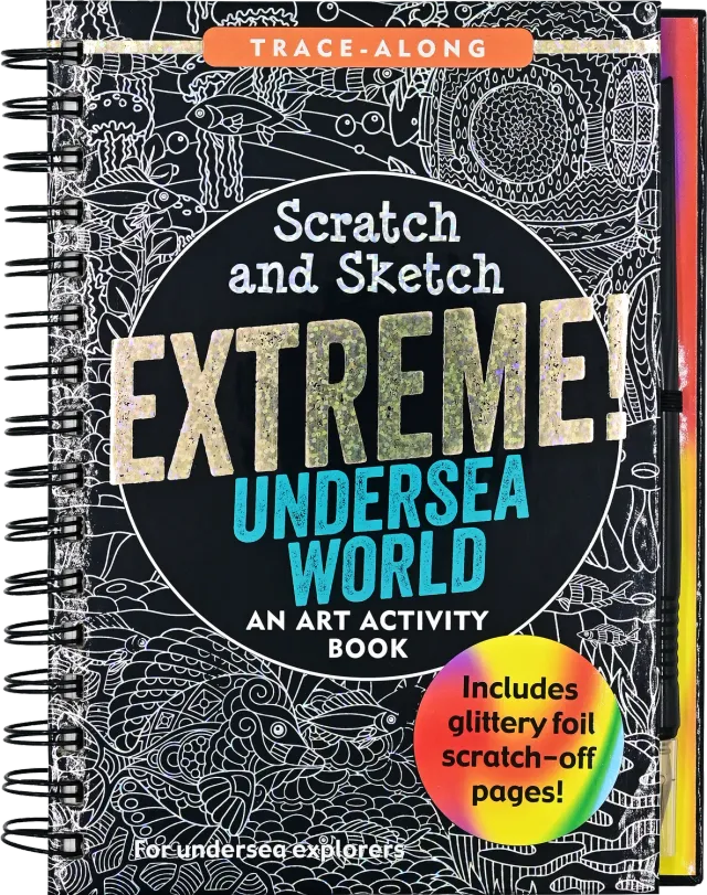 Peter Pauper Press Scratch and Sketch Extreme! Undersea World skrapebok glitter