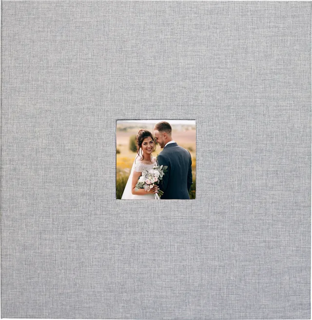 Peter Pauper Press Gray Linen fotoalbum grå 40 sider