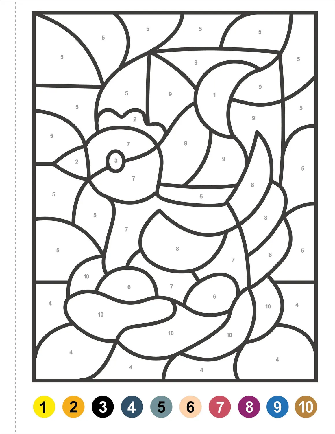 Peter Pauper Press My First Color-by-Number Animals fargeleggingsbok 4 år+