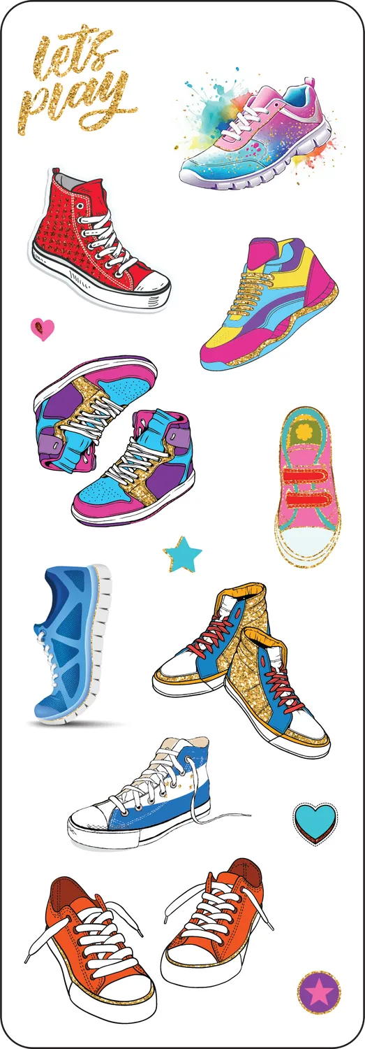 Peter Pauper Press Sporty Shoes klistremerker 80 stk