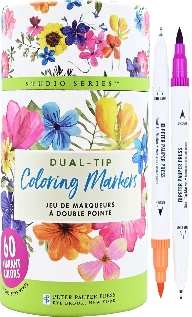 Peter Pauper Press Studio Series Dual-Tip tusjer 60 stk dobbel