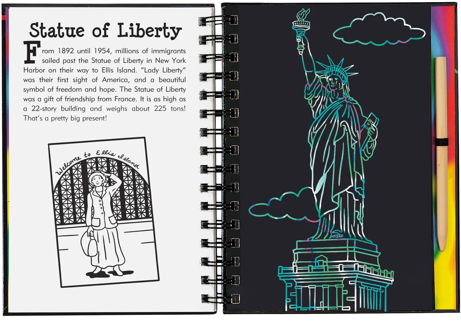 Peter Pauper Press Scratch and Sketch America skrapebok