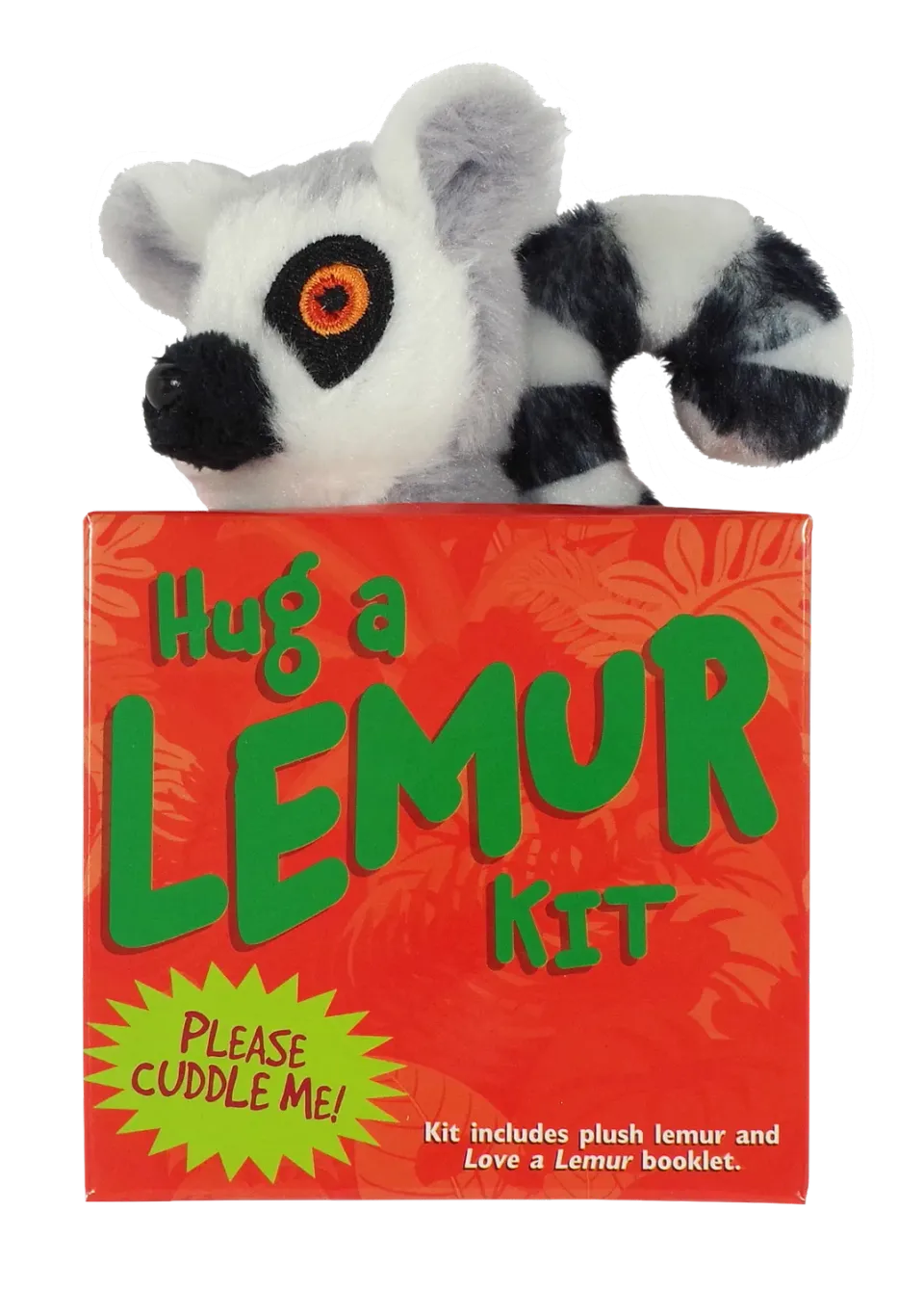 Peter Pauper Press Hug a Lemur plysjsett med bok gaveeske