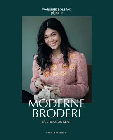 Bokia Moderne broderi på strikk og klær bok innbundet pent brukt