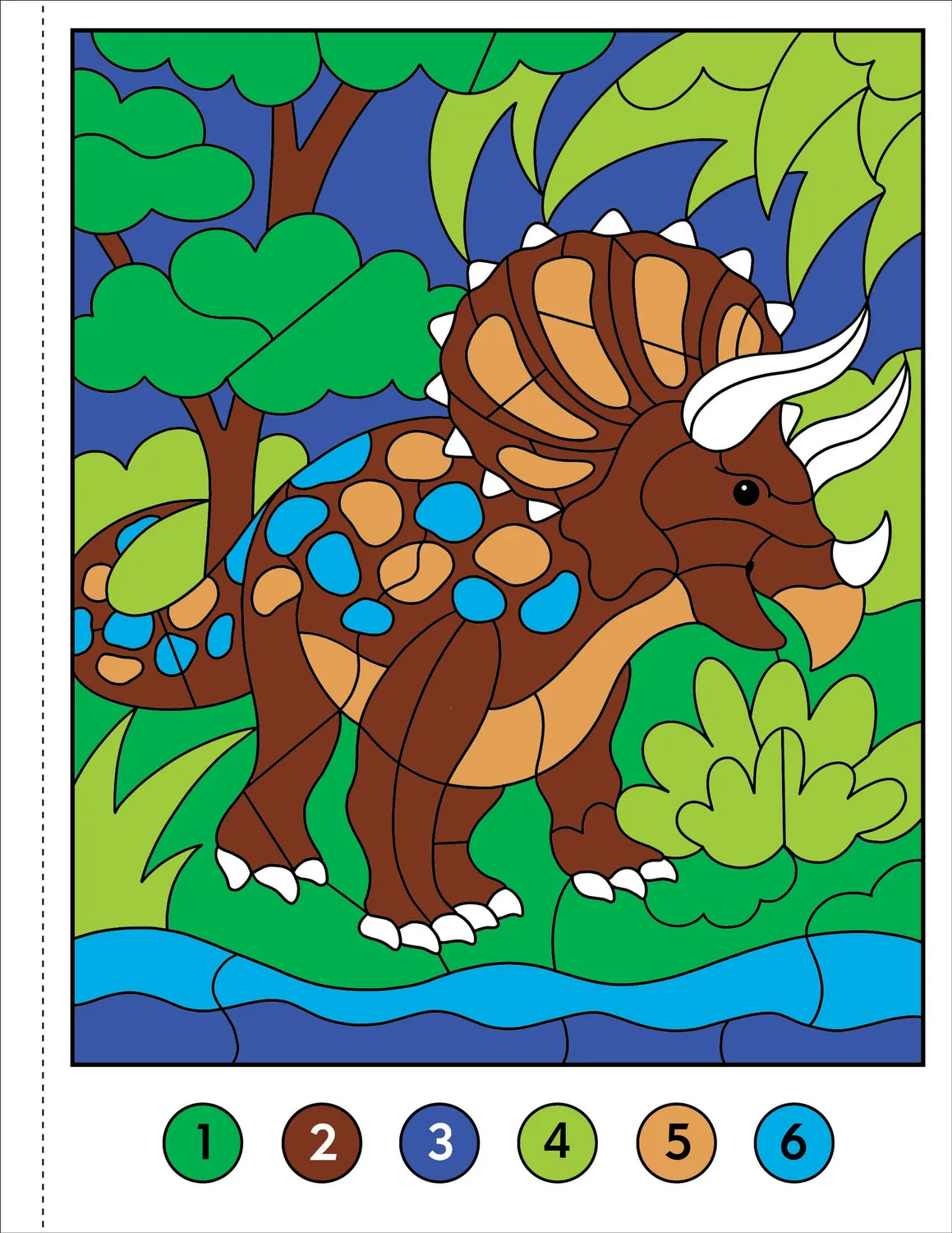 Peter Pauper Press My First Color-by-Number Dinosaurs fargebok