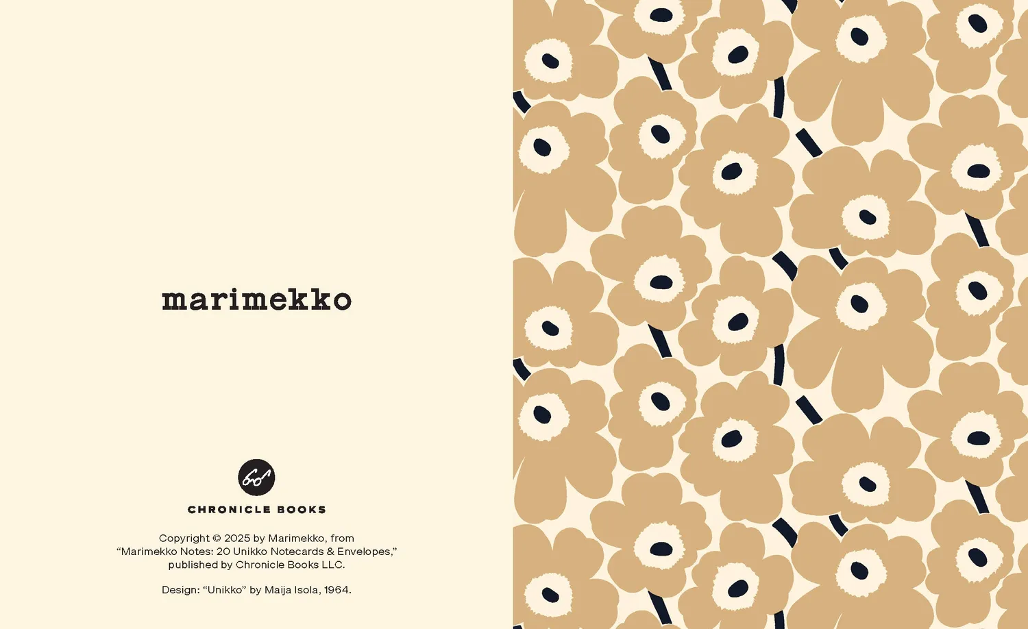 Chronicle Books Marimekko Notes Pastels kortsett 20 Unikko