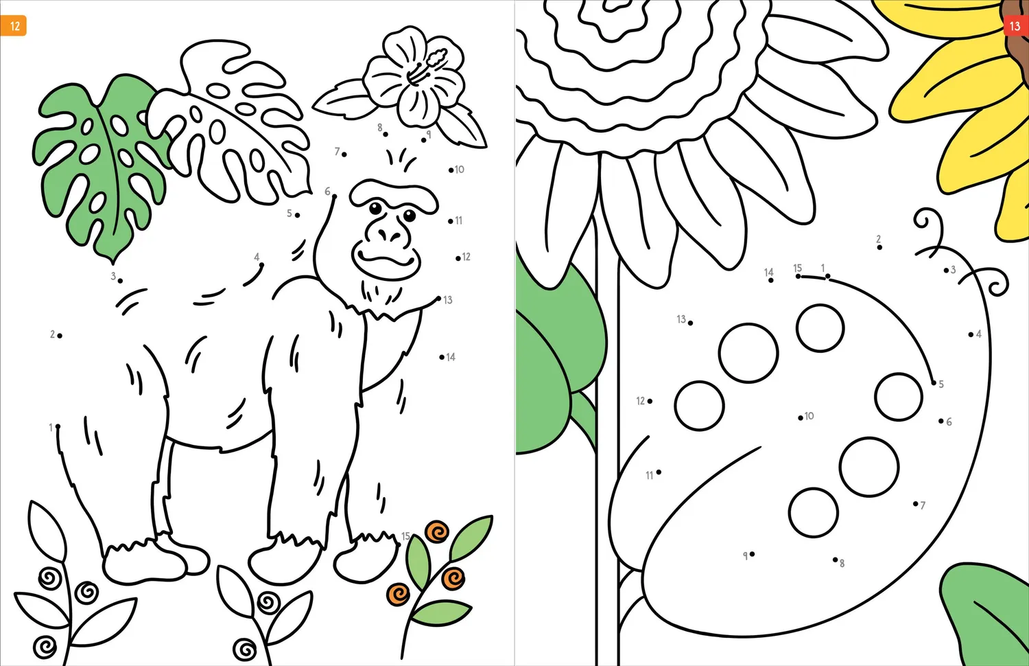 Peter Pauper Press Animals Dot-to-Dot aktivitetsbok prikk-til-prikk