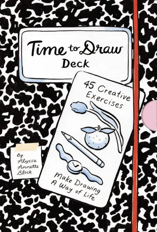 Chronicle Books Time to Draw Deck kortstokk 45 øvelser fokus