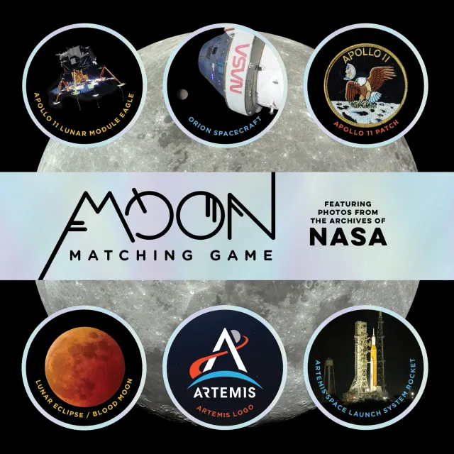 Chronicle Books Moon Matching Game memo NASA-bilder minnespill