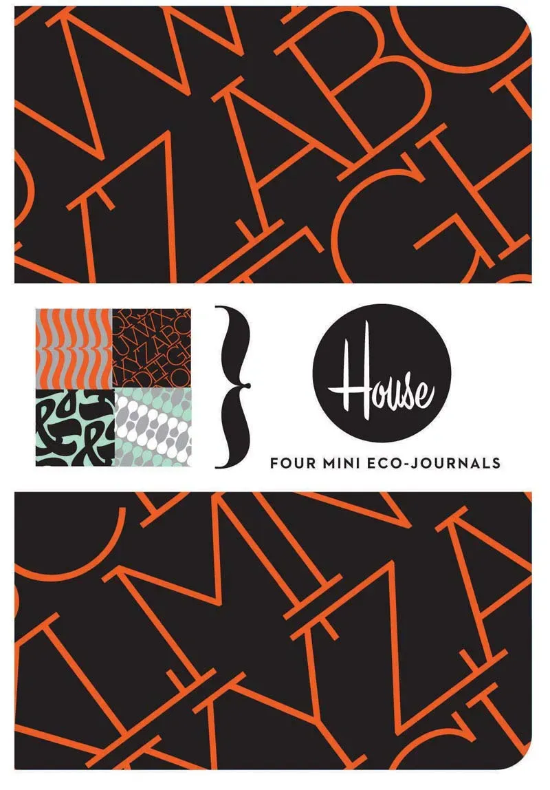 House Industries Mini Eco Journals notatbok 4 stk mini