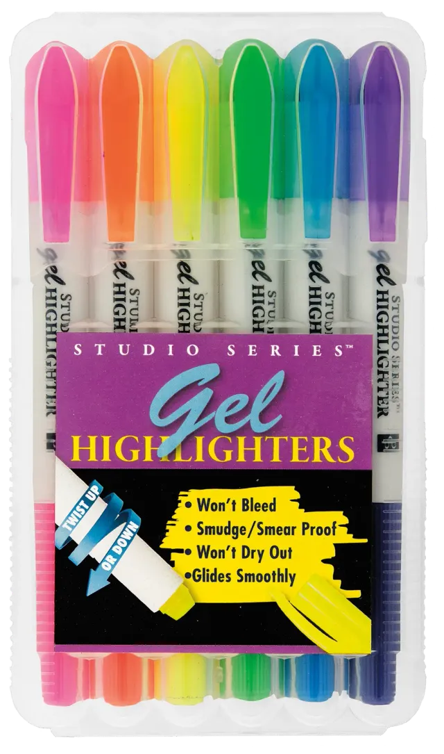 Peter Pauper Press Gel Highlighters tusjer 6-pk neon