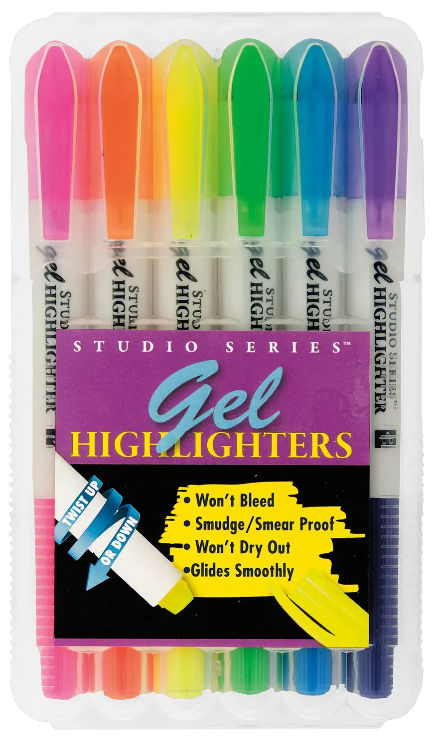 Peter Pauper Press Gel Highlighters tusjer 6-pk neon