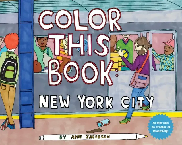 Abbi Jacobson Color This Book New York fargeleggingsbok pocket