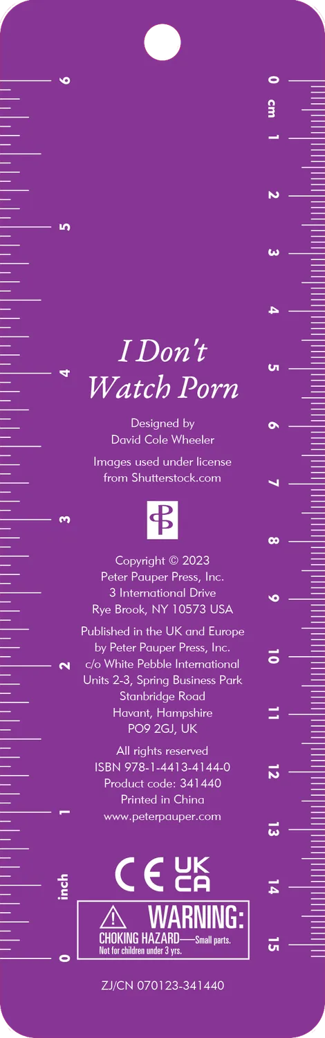 Peter Pauper Press I Don't Watch Porn bokmerke med perler