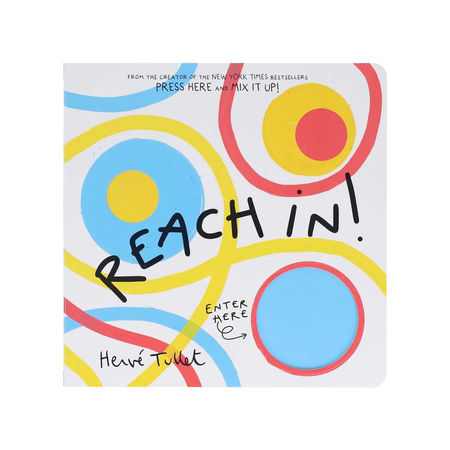 Hervé Tullet Reach In! klaffebok 3–5 år interaktiv