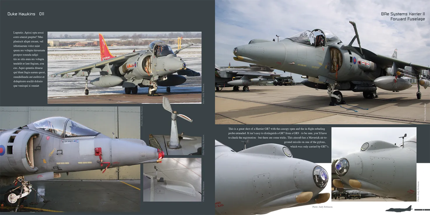 Duke Hawkins BAE Systems Harrier II bok detaljbilder
