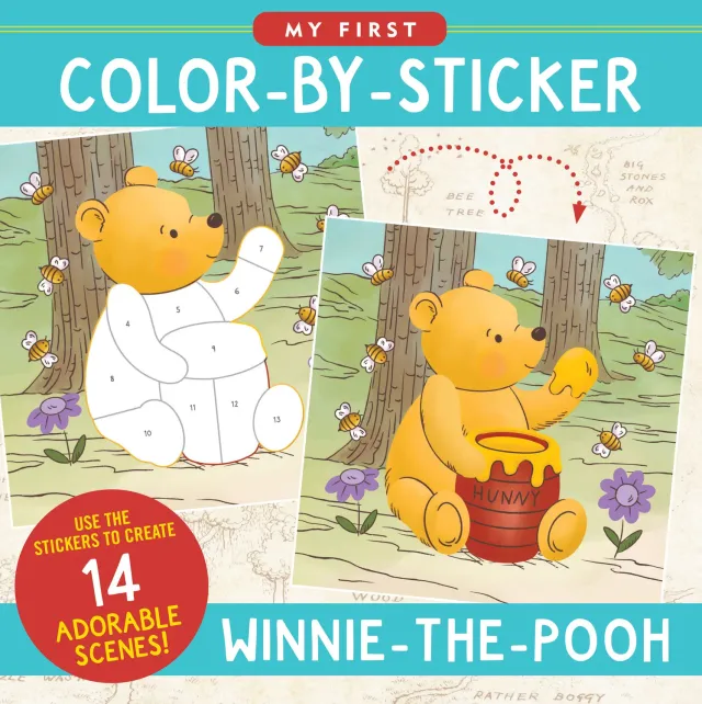 Peter Pauper Press My First Color-by-Sticker Winnie-the-Pooh klistremerkebok 4 år