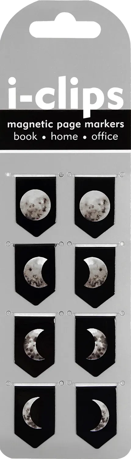 Peter Pauper Press Moon Phases i-clips bokmerker 8 stk