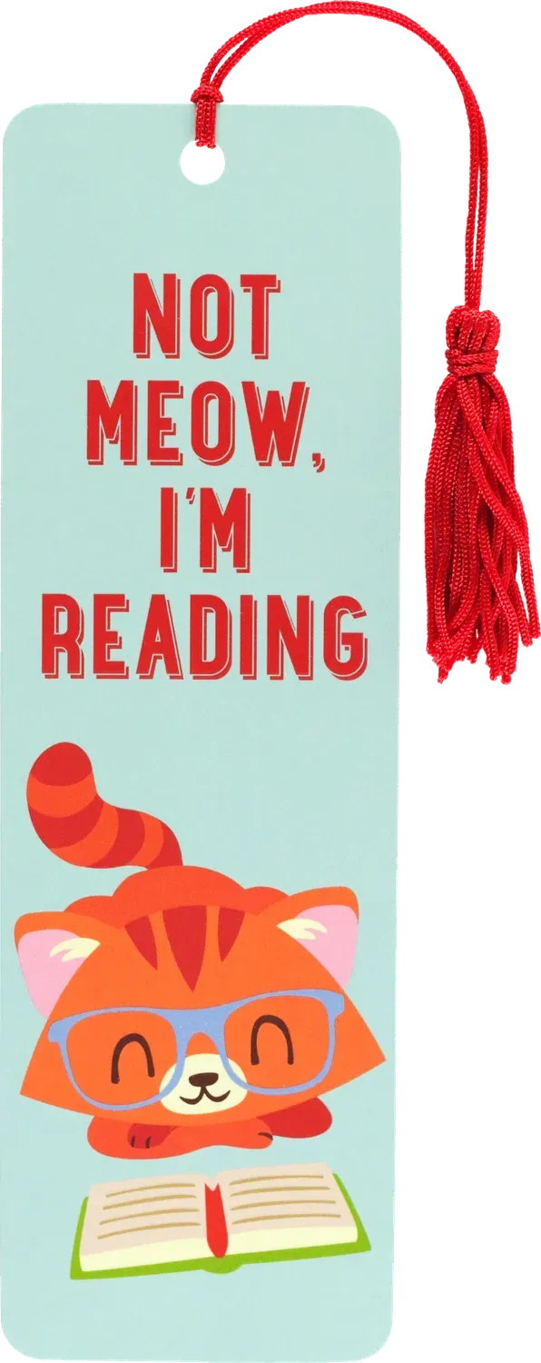 Peter Pauper Press Not Meow I'm Reading bokmerke katt
