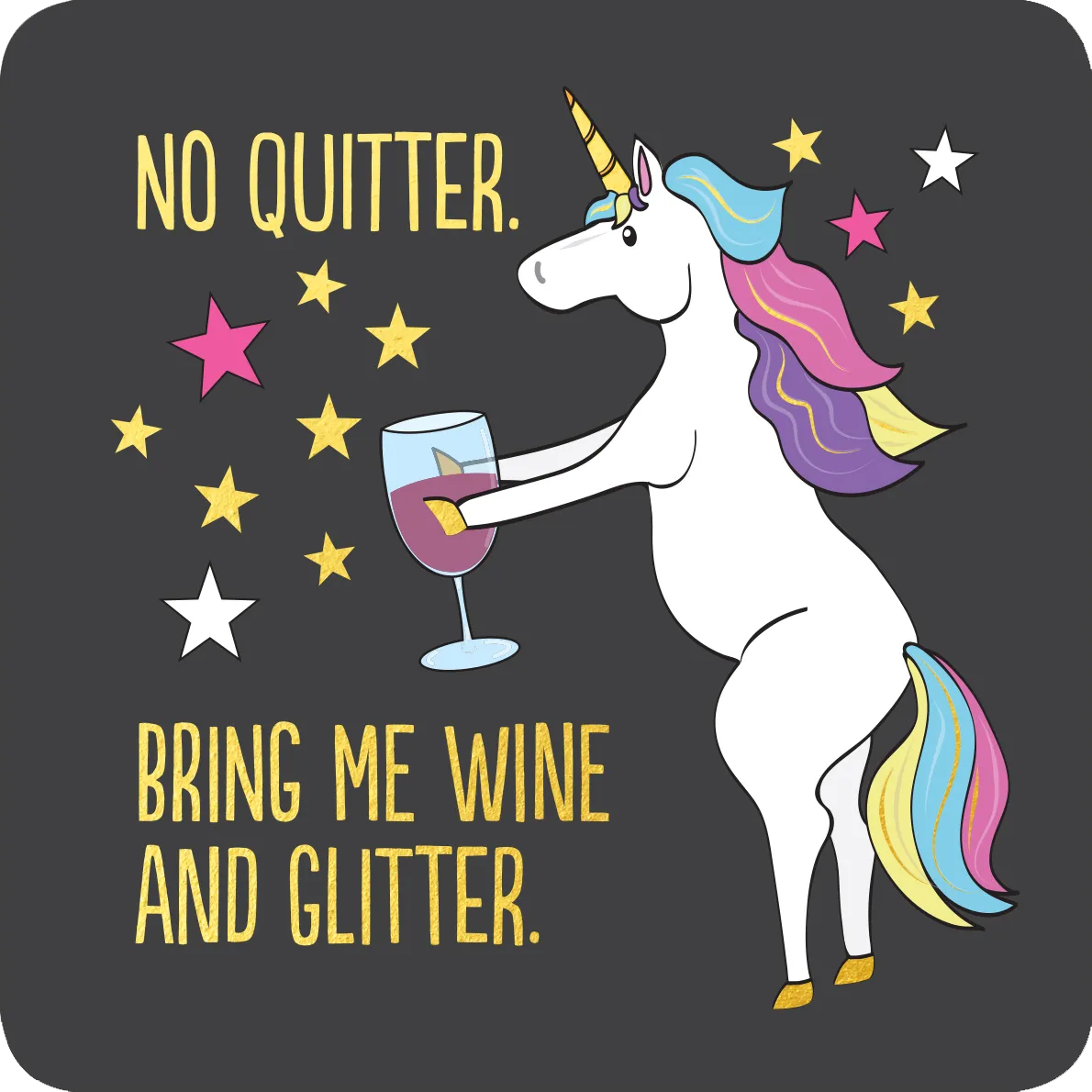 Peter Pauper Press Unicorn drikkebrikker 8 stk