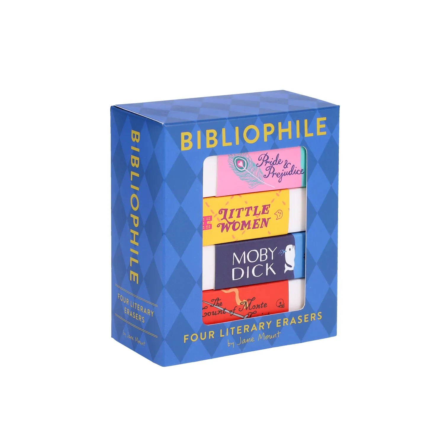 Chronicle Books Bibliophile Erasers viskelær 4-pakk bokstabel