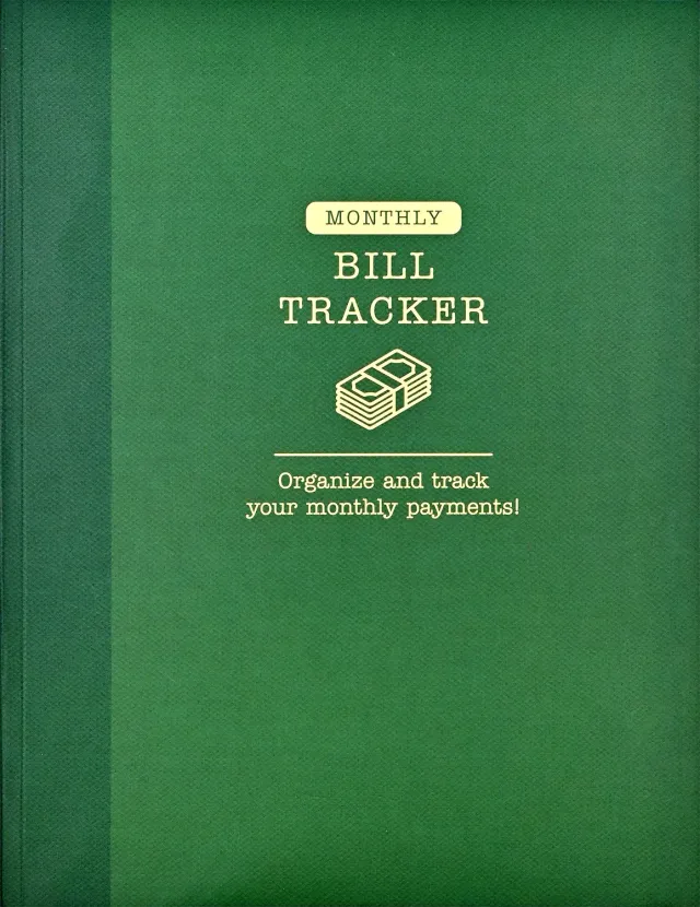 Peter Pauper Press Monthly Bill Tracker regningsbok 108 sider