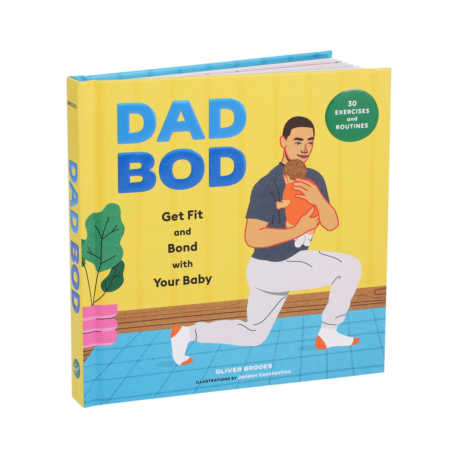 Abrams and Chronicle Dad Bod treningsbok innbundet babyøvelser