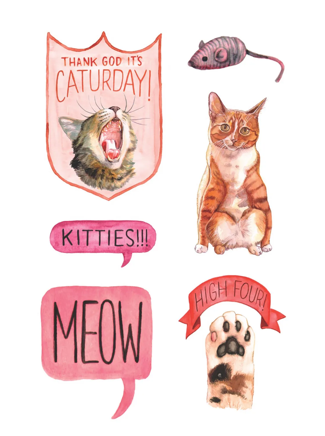 Abrams and Chronicle The Cat's Meow klistremerkebok 100+ katter